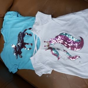 Girls glitter tops